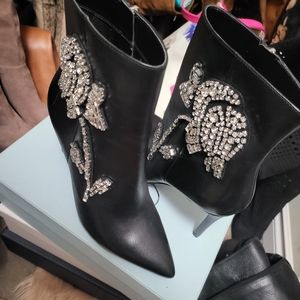 Michael Kors Viera Jeweled Leather Bootie